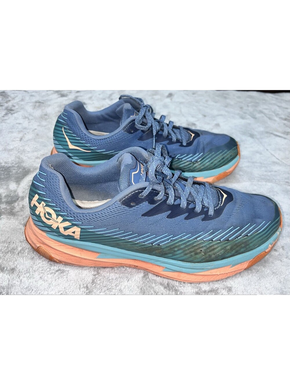 Hoka One One Torrent 2 Women's Size 11 Trail Running Shoes Blue Orange